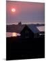 Sun Setting over Newly Constructed Prefabricated House on Block Island-John Zimmerman-Mounted Photographic Print