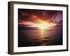 Sun Setting over Pacific Ocean-James Randklev-Framed Photographic Print