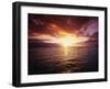 Sun Setting over Pacific Ocean-James Randklev-Framed Photographic Print