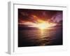 Sun Setting over Pacific Ocean-James Randklev-Framed Photographic Print