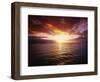 Sun Setting over Pacific Ocean-James Randklev-Framed Photographic Print