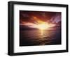 Sun Setting over Pacific Ocean-James Randklev-Framed Photographic Print