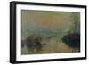 Sun Setting Over the Seine at Lavacourt. Winter Effect, 1880-Claude Monet-Framed Giclee Print