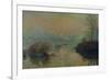 Sun Setting Over the Seine at Lavacourt. Winter Effect, 1880-Claude Monet-Framed Premium Giclee Print