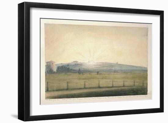 Sun Setting Seen from the Observatory at Oxford-John Baptist Malchair-Framed Giclee Print