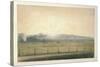 Sun Setting Seen from the Observatory at Oxford-John Baptist Malchair-Stretched Canvas