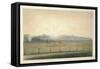 Sun Setting Seen from the Observatory at Oxford-John Baptist Malchair-Framed Stretched Canvas