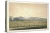 Sun Setting Seen from the Observatory at Oxford-John Baptist Malchair-Stretched Canvas