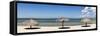 Sun Shade on the Beach of La Paz, Baja California Sur, Mexico-null-Framed Stretched Canvas