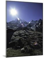 Sun Shines Over Flags, Nepal-David D'angelo-Mounted Photographic Print