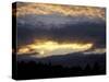 Sun Shines through the Clouds over Northern Forest, Maine, USA-Jerry & Marcy Monkman-Stretched Canvas