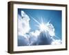 Sun Shining Behind the Clouds-null-Framed Photographic Print