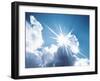 Sun Shining Behind the Clouds-null-Framed Photographic Print