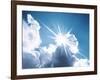 Sun Shining Behind the Clouds-null-Framed Photographic Print