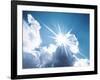 Sun Shining Behind the Clouds-null-Framed Photographic Print