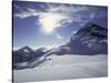 Sun Shining on Mt. Aspiring, New Zealand-Michael Brown-Stretched Canvas