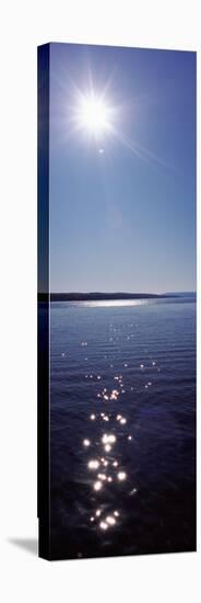 Sun Shining Over a Lake, Hemlock Lake, Finger Lakes, New York State, USA-null-Stretched Canvas