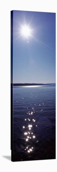 Sun Shining Over a Lake, Hemlock Lake, Finger Lakes, New York State, USA-null-Stretched Canvas