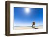 Sun shining over the lifeguard's cabin by the ocean, Morro Jable, Fuerteventura-Roberto Moiola-Framed Photographic Print
