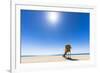 Sun shining over the lifeguard's cabin by the ocean, Morro Jable, Fuerteventura-Roberto Moiola-Framed Photographic Print