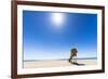 Sun shining over the lifeguard's cabin by the ocean, Morro Jable, Fuerteventura-Roberto Moiola-Framed Photographic Print