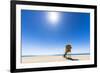 Sun shining over the lifeguard's cabin by the ocean, Morro Jable, Fuerteventura-Roberto Moiola-Framed Photographic Print