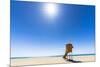 Sun shining over the lifeguard's cabin by the ocean, Morro Jable, Fuerteventura-Roberto Moiola-Mounted Photographic Print