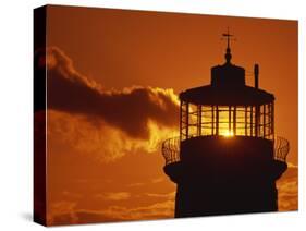 Sun Shining Through Lantern Room of Belle Tout, Beachy Head, Sussex, England, UK-Ian Griffiths-Stretched Canvas