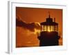 Sun Shining Through Lantern Room of Belle Tout, Beachy Head, Sussex, England, UK-Ian Griffiths-Framed Photographic Print