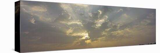 Sun Shinning Behind Cloud, Luxembourg City, Luxembourg-null-Stretched Canvas