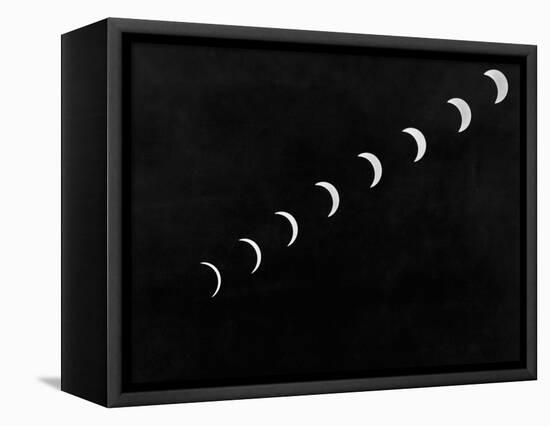 Sun Stages During Solar Eclipse-null-Framed Stretched Canvas