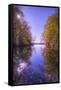 Sun Star and Autumn Reflections, New Hampshire-Vincent James-Framed Stretched Canvas
