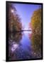 Sun Star and Autumn Reflections, New Hampshire-Vincent James-Framed Photographic Print