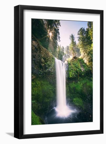 Sun Start at Panther Falls Columbia River Gorge, Washington-Vincent James-Framed Premium Photographic Print