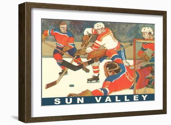 Sun Valley, Hockey Game-null-Framed Art Print