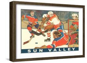 Sun Valley, Hockey Game-null-Framed Art Print