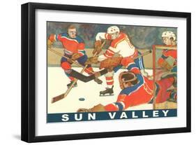 Sun Valley, Hockey Game-null-Framed Art Print