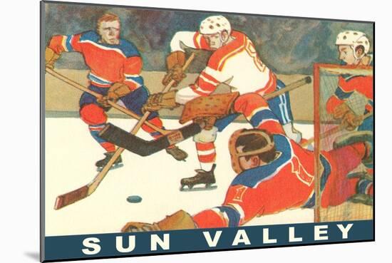 Sun Valley, Hockey Game-null-Mounted Art Print