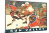 Sun Valley, Hockey Game-null-Mounted Art Print
