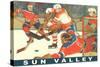 Sun Valley, Hockey Game-null-Stretched Canvas