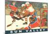 Sun Valley, Hockey Game-null-Mounted Art Print
