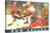 Sun Valley, Hockey Game-null-Stretched Canvas