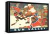 Sun Valley, Hockey Game-null-Framed Stretched Canvas