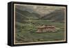 Sun Valley, ID - View of Sun Valley Lodge-Lantern Press-Framed Stretched Canvas