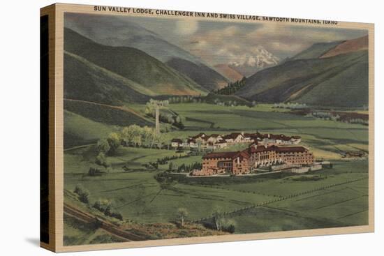 Sun Valley, ID - View of Sun Valley Lodge-Lantern Press-Stretched Canvas