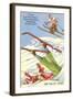 Sun Valley, Idaho, Cartoon Skiers-null-Framed Art Print