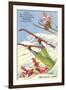 Sun Valley, Idaho, Cartoon Skiers-null-Framed Art Print