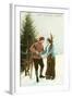 Sun Valley, Idaho, Couple with Skis-null-Framed Art Print