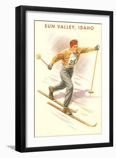 Sun Valley, Idaho, Cross Country Skier-null-Framed Art Print