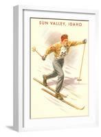 Sun Valley, Idaho, Cross Country Skier-null-Framed Art Print